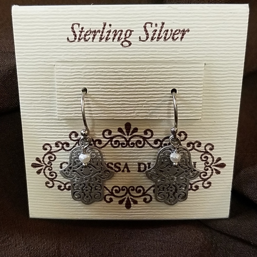 Brand New Sterling Silver and Pearl Earrings